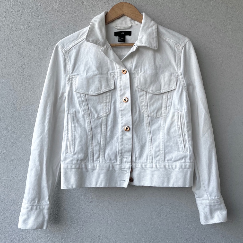 H&M | White Denim Jacket